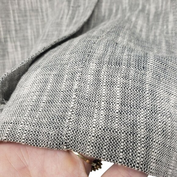 Eileen Fisher Gray Short Sleeve Lagenlook Jacket Cotton Linen Blend Artsy Chic - Picture 7 of 13